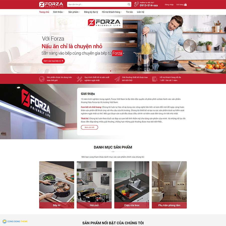 Thiết kế web bán bếp từ, bếp hồng ngoại 02 - CDW, Bán hàng, Bếp hồng ngoại, bếp từ, Thiết bị bếp