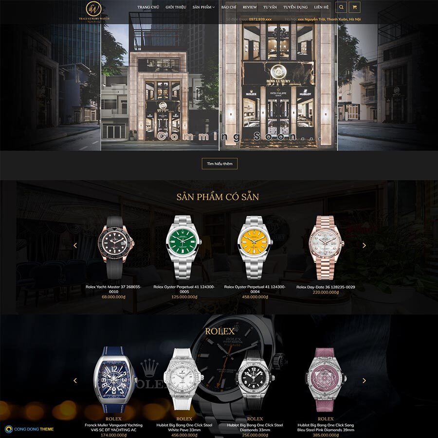 Thiết kế web bán đồng hồ cao cấp 03 - CDW, Bán hàng, Đồng hồ, Phụ kiện, Thời trang