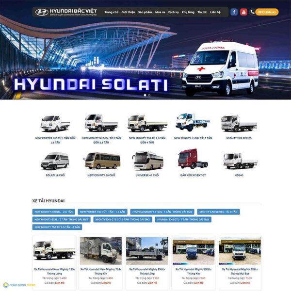 Thiết kế web bán ô tô Hyundai - CDW, Xe hơi, Hyundai, Ô tô
