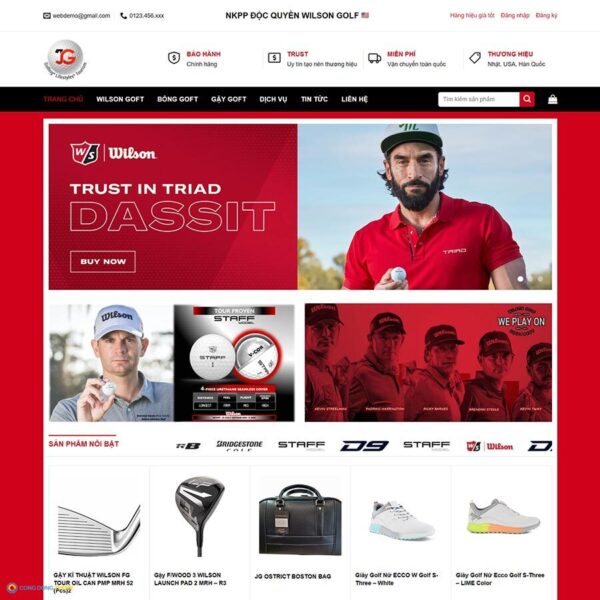 Thiết kế web bán phụ kiện chơi Golf - CDW, Bán hàng, Chơi Golf, Gậy Golf, Golf shop