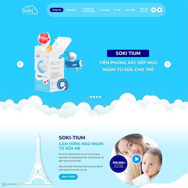 Thiết kế web bán sữa cho bé - CDW, Bán hàng, Baby, Milk, Sữa
