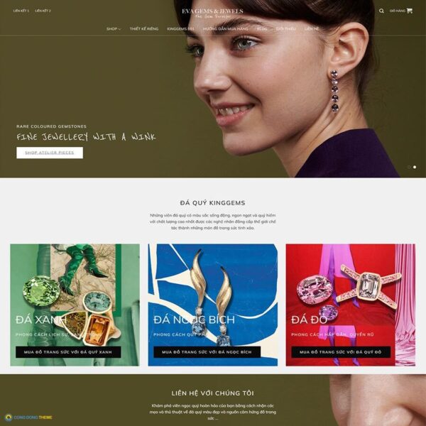 Thiết kế web bán trang sức 02 - CDW, Bán hàng, Làm đẹp, Đá quý, trang sức, vàng bạc