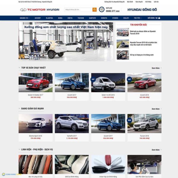 Thiết kế web bán xe Hyundai 02 - CDW, Xe hơi, Hyundai, Ô tô
