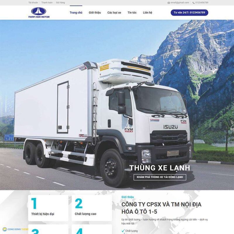 Thiết kế web bán xe tải đông lạnh - CDW, Xe hơi, Ô tô, Xe tải