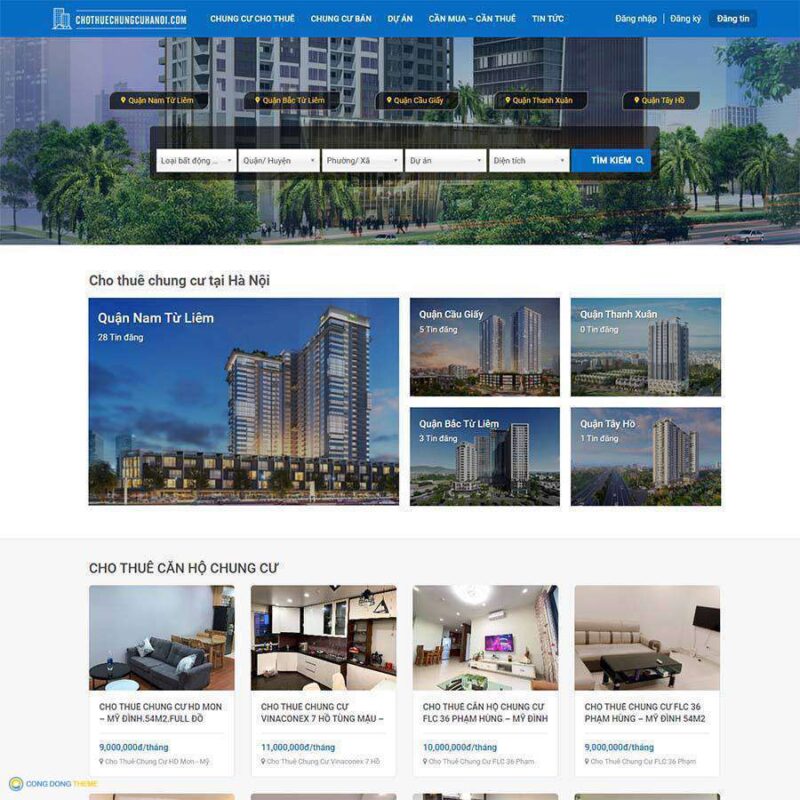 Thiết kế web bất động sản 29 - CDW, Bất động sản, Bđs, chung cư