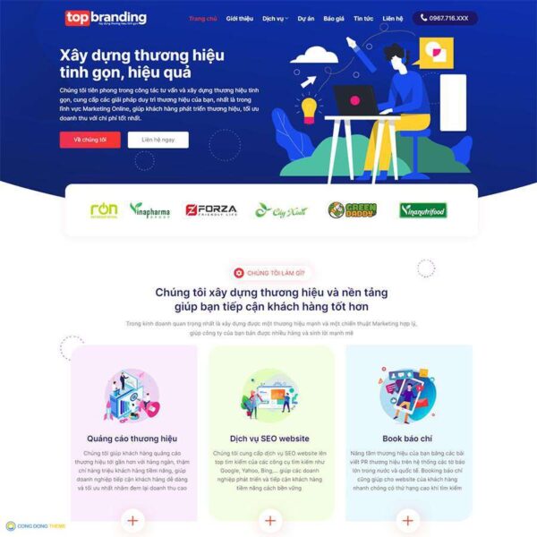 Thiết kế web công ty Agency Marketing Online 02 - CDW, Công ty, agency, Design, Marketing, media