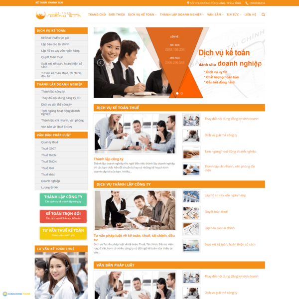 Thiết kế web công ty dịch vụ kế toán 02 - CDW, Công ty, Dịch vụ, Kế toán