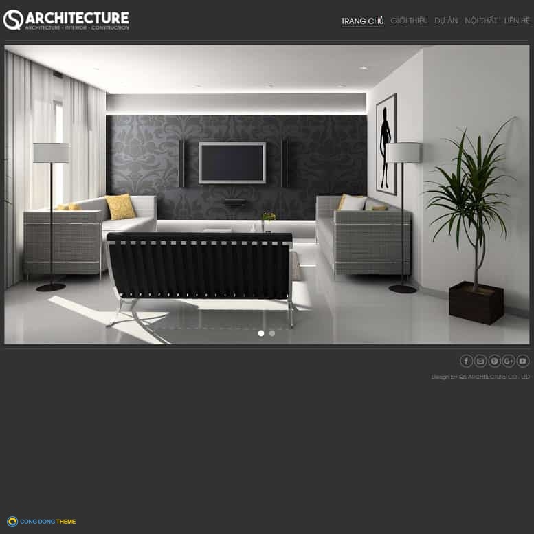 Thiết kế web công ty kiến trúc, nội thất - CDW, Công ty, Nội thất, Kiến trúc, Thiết kế