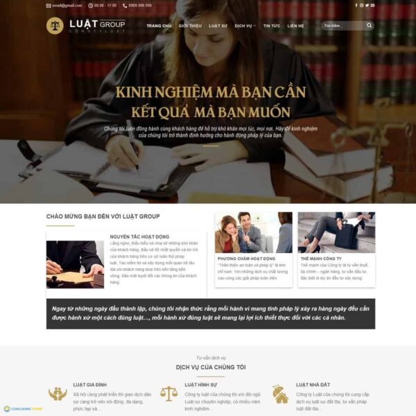 Thiết kế web công ty Luật 02 - CDW, Công ty, Luật sư