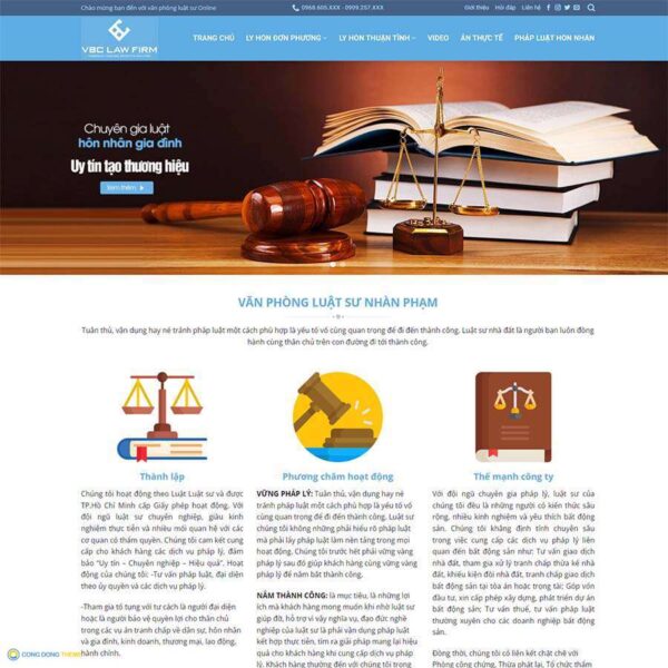 Thiết kế web công ty Luật 03 - CDW, Công ty, Luật sư