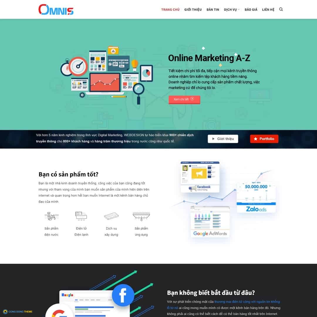 Thiết kế web công ty thiết kế web, marketing online - CDW