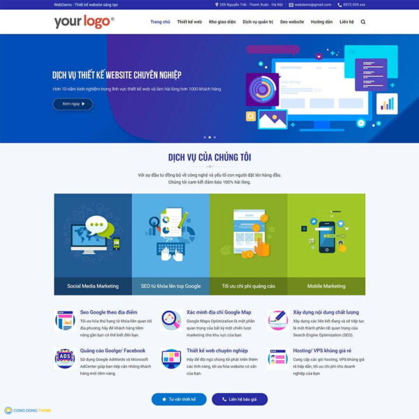 Thiết kế web công ty thiết kế website 05 - CDW, Công ty, Ads, Marketing, Quảng cáo, Thiết kế, Website