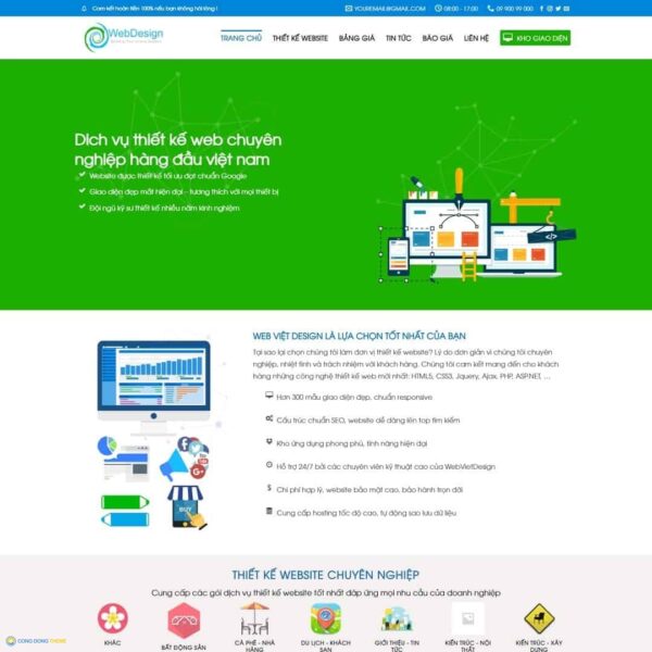 Thiết kế web công ty thiết kế website - CDW, Công ty, Dịch vụ, Marketing, Website