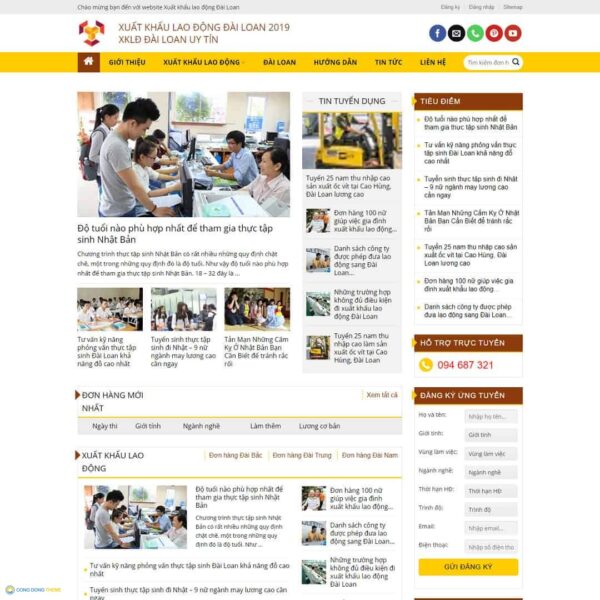 Thiết kế web công ty xuất khẩu lao động 04 - CDW, Công ty, Xklđ, Xuất khẩu lao động