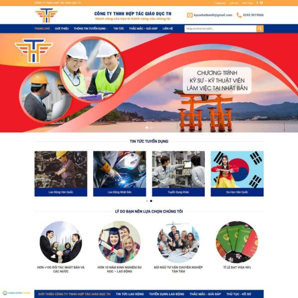 Thiết kế web công ty xuất khẩu lao động 05 - CDW, Công ty, Xklđ, Xuất khẩu lao động