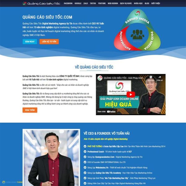 Thiết kế web dịch vụ quảng cáo, marketing - CDW, Công ty, Ads, agency, Dịch vụ, Marketing, Quảng cáo, web