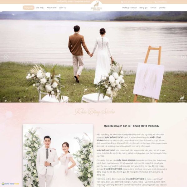 Thiết kế web dịch vụ studio, chụp ảnh cưới 01 - CDW, Công ty, Studio, Wedding