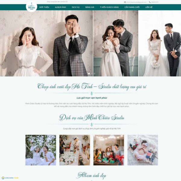 Thiết kế web dịch vụ studio, chụp ảnh cưới 02 - CDW, Công ty, Dịch vụ, Studio, Wedding