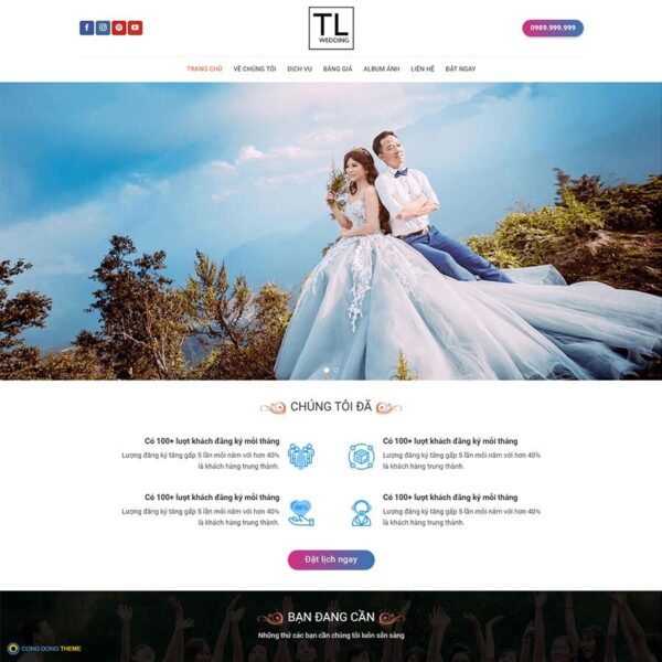 Thiết kế web dịch vụ studio, chụp ảnh cưới 05 - CDW, Công ty, Chụp ảnh, Cưới hỏi, Studio, Wedding