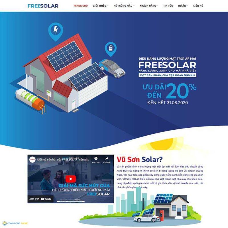 Thiết kế web điện mặt trời - CDW, Công ty, Điện mặt trời