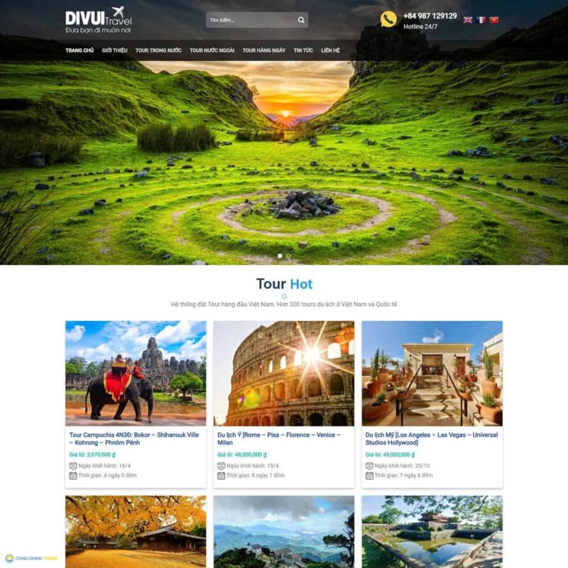 Thiết kế web du lịch 05 - CDW, Du lịch, Khách sạn, nghỉ dưỡng, Resort