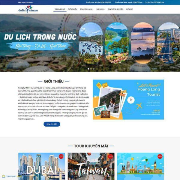Thiết kế web du lịch 16 - CDW, Du lịch, nghỉ dưỡng, Resort