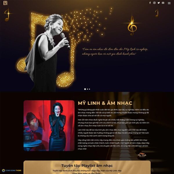 Thiết kế web giới thiệu ca sĩ - CDW, Tin tức, Âm nhạc, Ca sĩ, Mỹ Linh