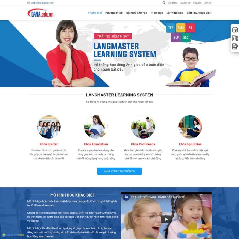 Thiết kế web giới thiệu khóa học tiếng anh - CDW, Công ty, Giáo dục, Anh ngữ, Đào tạo, Khóa học, Tiếng anh