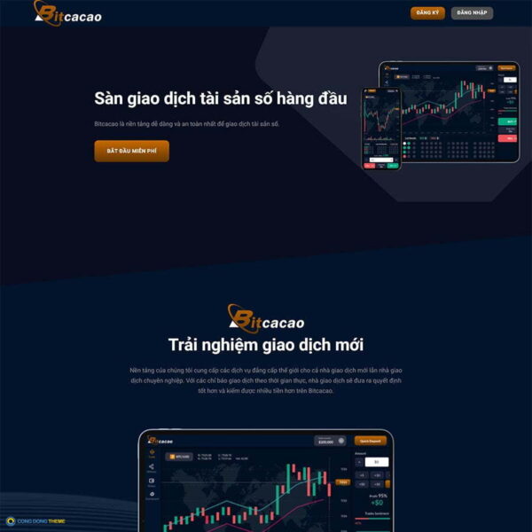 Thiết kế web giới thiệu sàn giao dịch BO - CDW, Landing Page, Forex, Sàn giao dịch, Trade BO