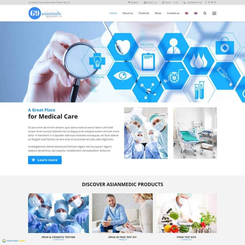 Thiết kế web giới thiệu sản phẩm, thiết bị y tế - CDW, Bán hàng, Công ty, Thiết bị, Y tế