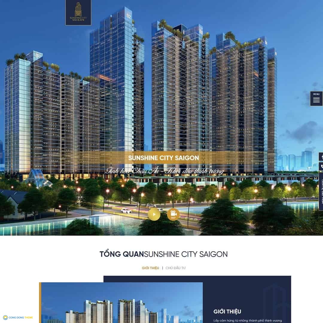 Thiết kế web giới thiệu về dự án bất động sản - CDW