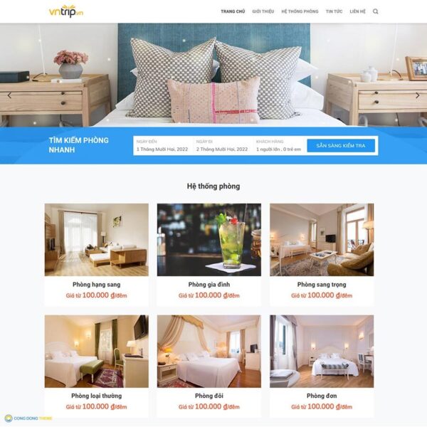 Thiết kế web khách sạn 05 - CDW, Du lịch, homestay, Khách sạn, nhà nghỉ, Resort