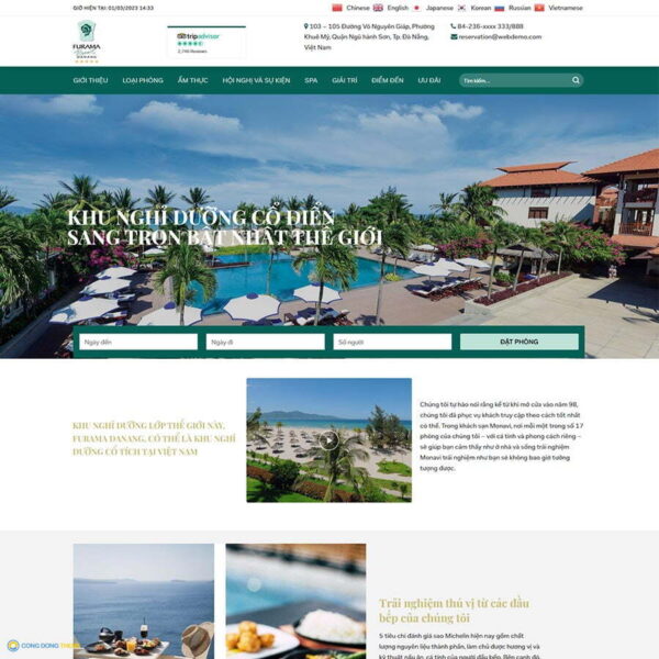 Thiết kế web khách sạn 06 - CDW, Du lịch, homestay, Khách sạn, nhà nghỉ, Resort
