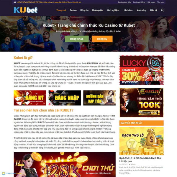 Thiết kế web Kubet, Casino, Poker 06 - CDW, Tin tức, Casino, Giới thiệu, Kubet, Poker