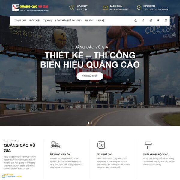 Thiết kế web làm biển quảng cáo 02 - CDW, Công ty, Bảng hiệu, Biển quảng cáo
