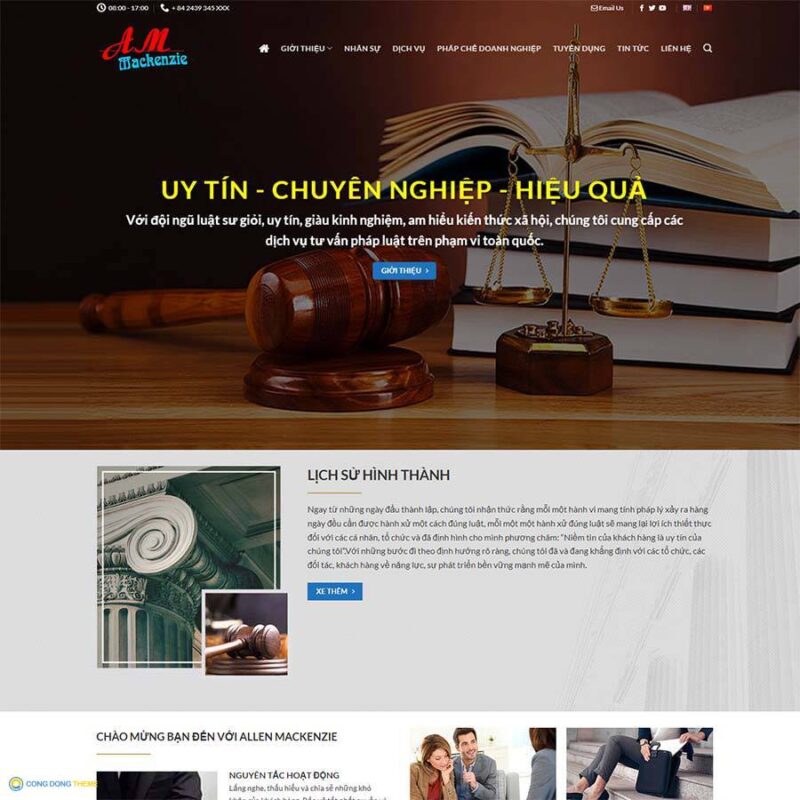 Thiết kế web luật sư 04 - CDW, Công ty, Luật sư