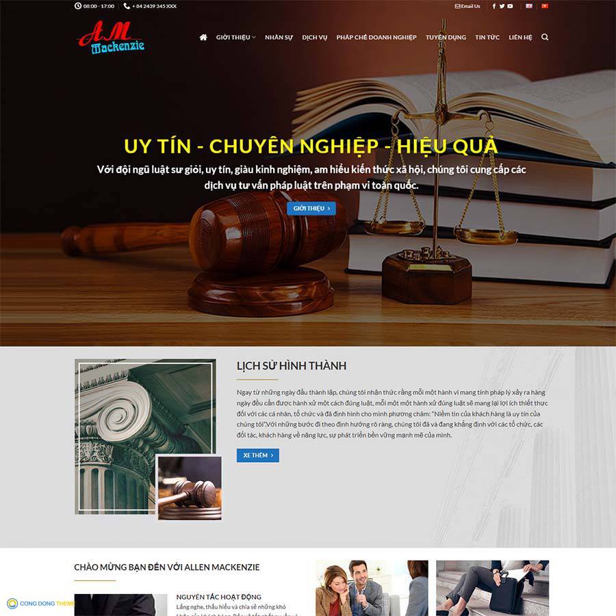 Thiết kế web luật sư 04 - CDW