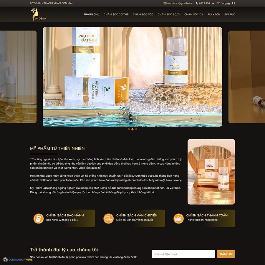 Thiết kế web mỹ phẩm 15 - CDW, Bán hàng, Làm đẹp, Mỹ phẩm, Spa, Thẩm mỹ