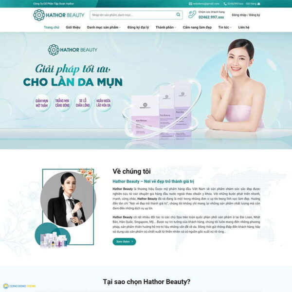 Thiết kế web mỹ phẩm 16 - CDW, Bán hàng, Làm đẹp, Mỹ phẩm, Spa, Thẩm mỹ