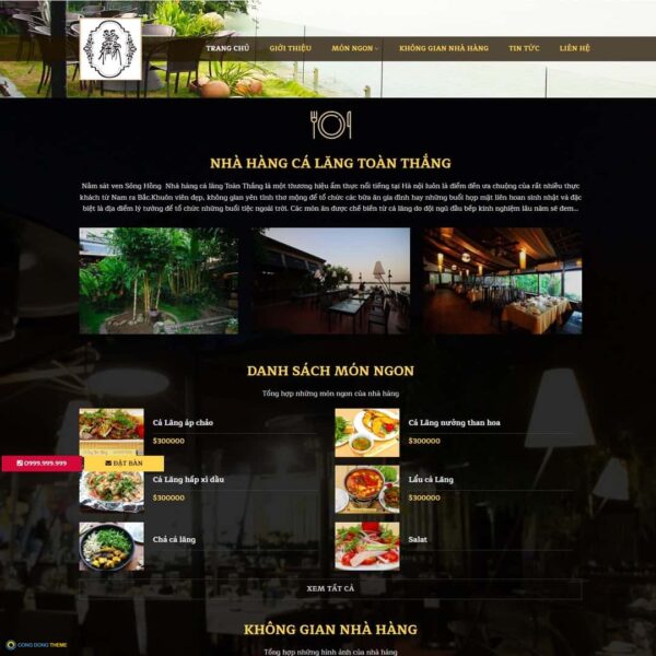Thiết kế web nhà hàng 02 - CDW, Thực phẩm, ẩm thực, Nhà hàng