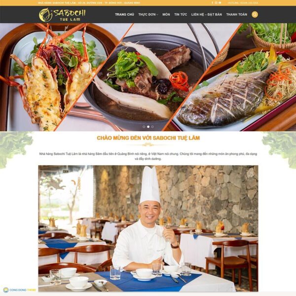 Thiết kế web nhà hàng 04 - CDW, Thực phẩm, ẩm thực, Nhà hàng