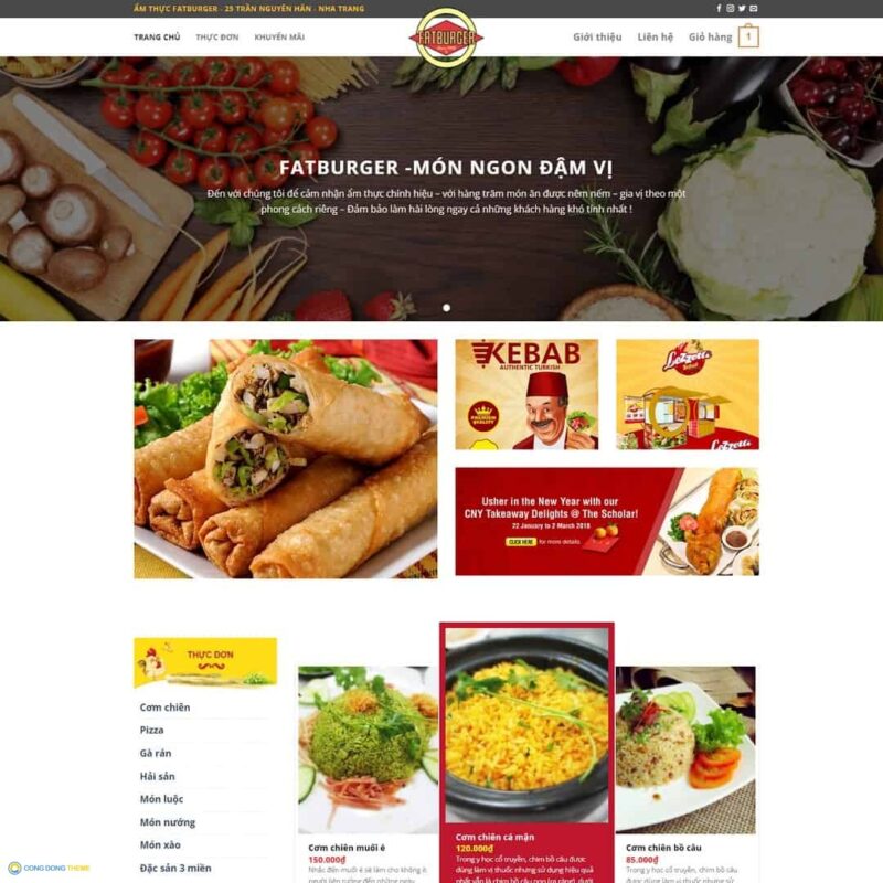 Thiết kế web nhà hàng - CDW, Thực phẩm, ẩm thực, Nhà hàng