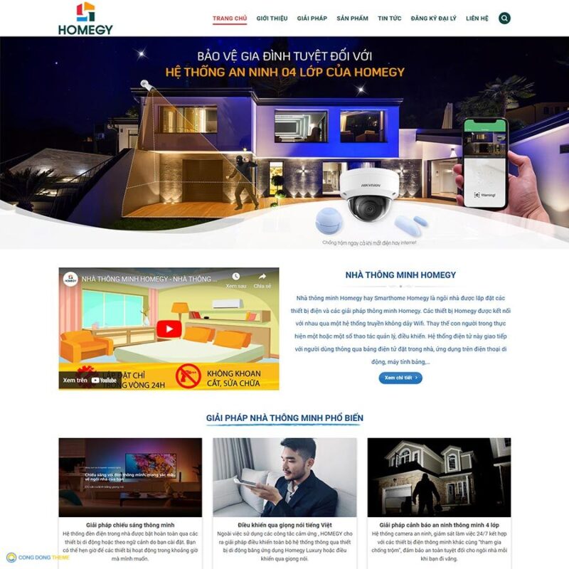 Thiết kế web nhà thông minh, smarthome 02 - CDW, Công ty, điện thông minh, homegy, smarthome