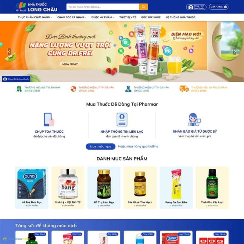 Thiết kế web nhà thuốc 02 - CDW, Bán hàng, Công ty, Dược phẩm, Thuốc