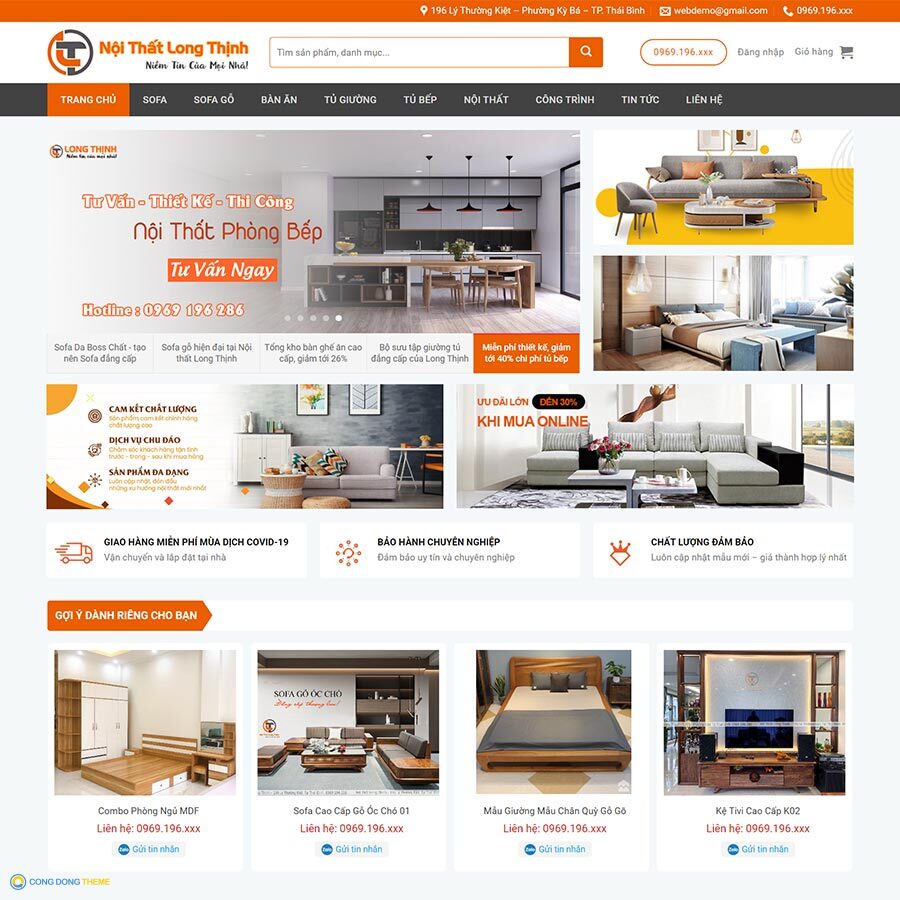 Thiết kế web nội thất 37 - CDW, Nội thất, Giường ngủ, Sofa, Tủ bếp