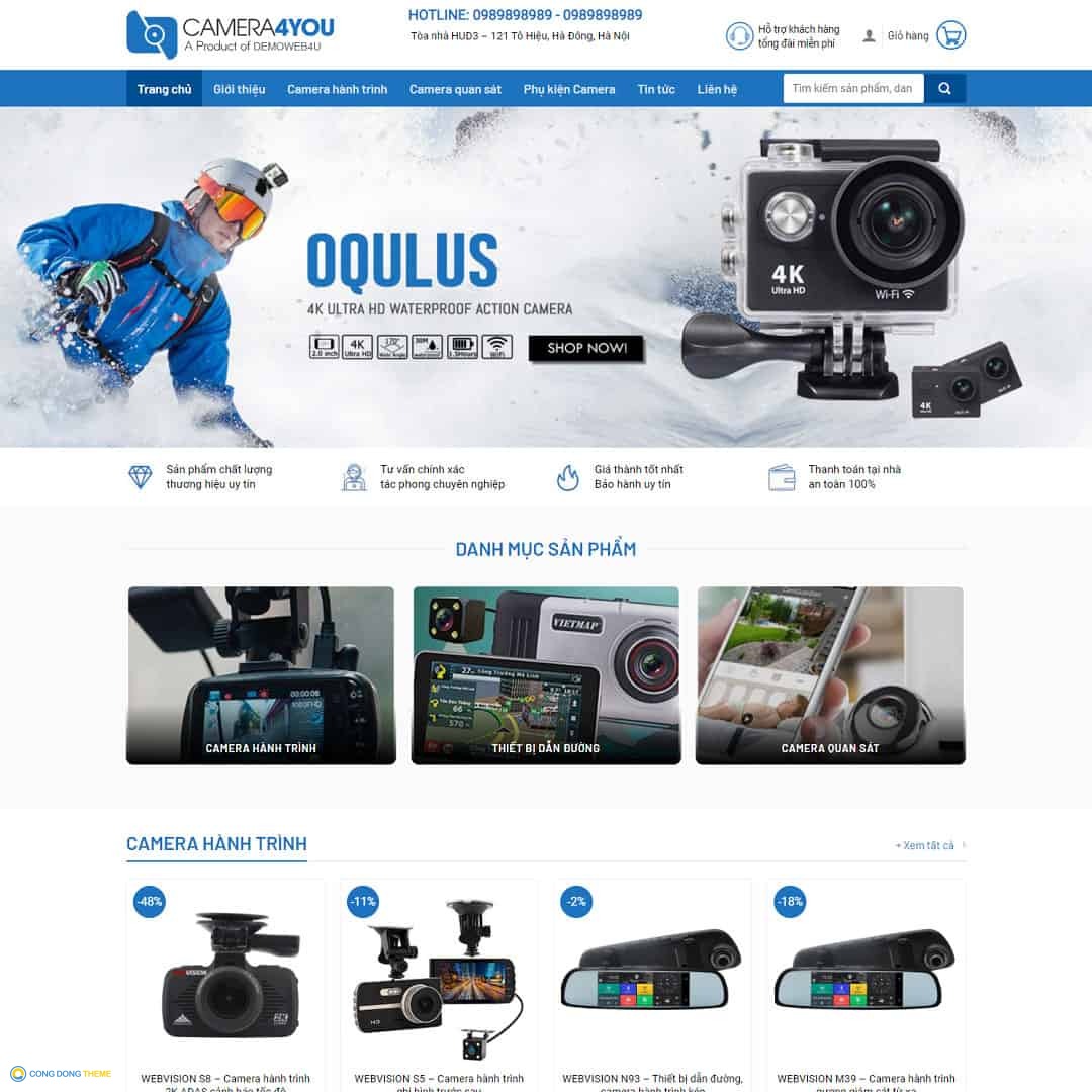 Thiết kế web Shop bán camera 01 - CDW
