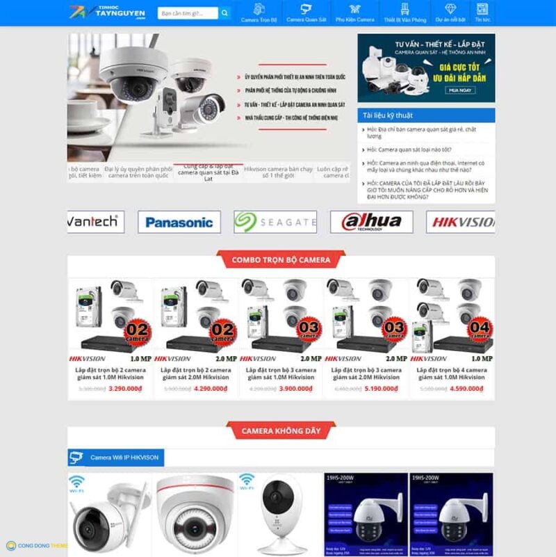 Thiết kế web Shop bán camera 03 - CDW, Bán hàng, Camera, Shop