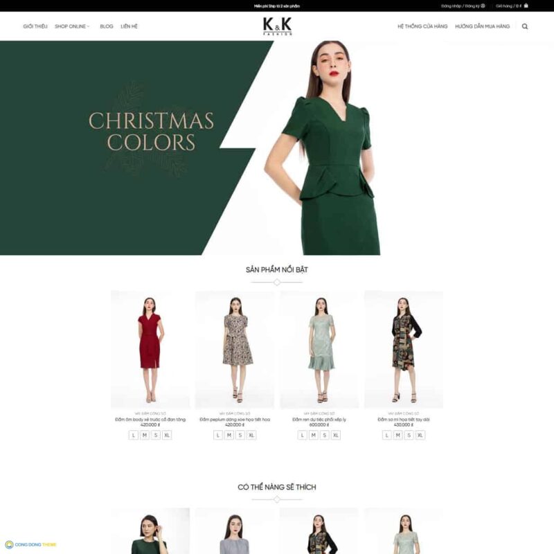 Thiết kế web shop thời trang nữ 02 - CDW, Bán hàng, Quần áo, Thời trang