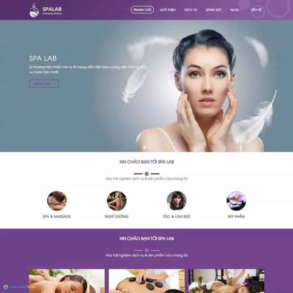 Thiết kế web Spa làm đẹp 06 - CDW, Làm đẹp, Spa