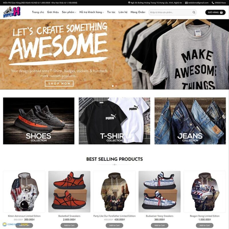Thiết kế web thời trang 12 - CDW, Bán hàng, Giày dép, Phụ kiện, Quần áo, Thời trang